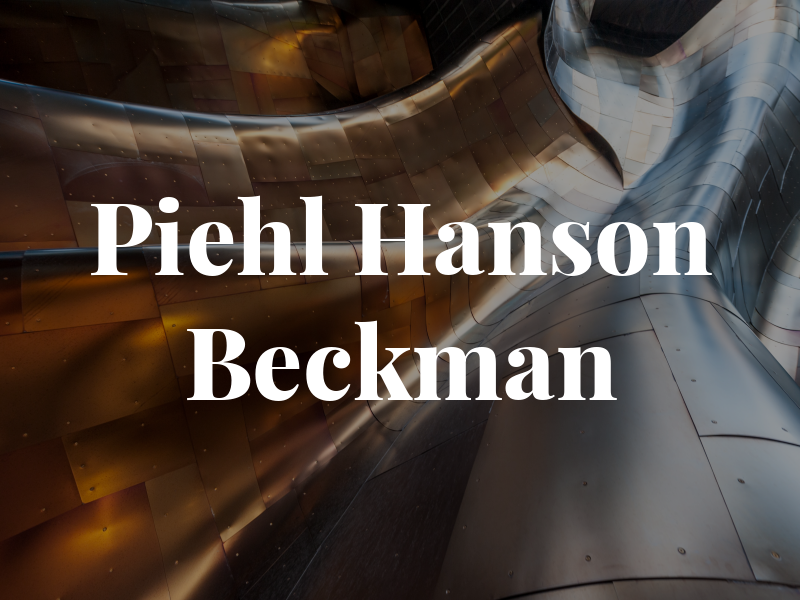 Piehl Hanson Beckman