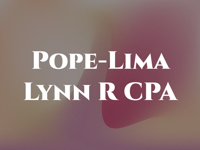 Pope-Lima Lynn R CPA