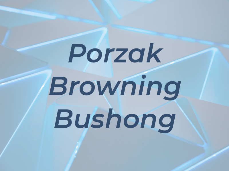 Porzak Browning & Bushong
