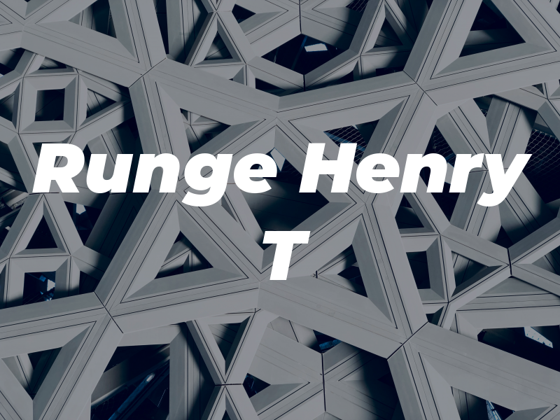 Runge Henry T