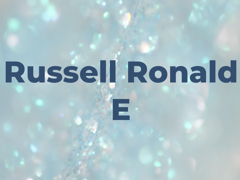 Russell Ronald E