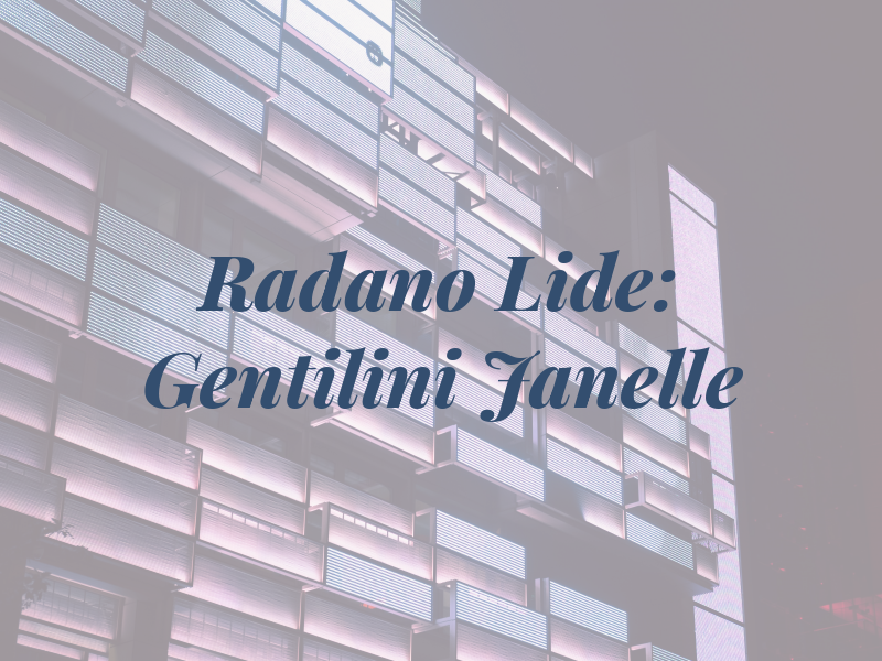 Radano & Lide: Gentilini Janelle