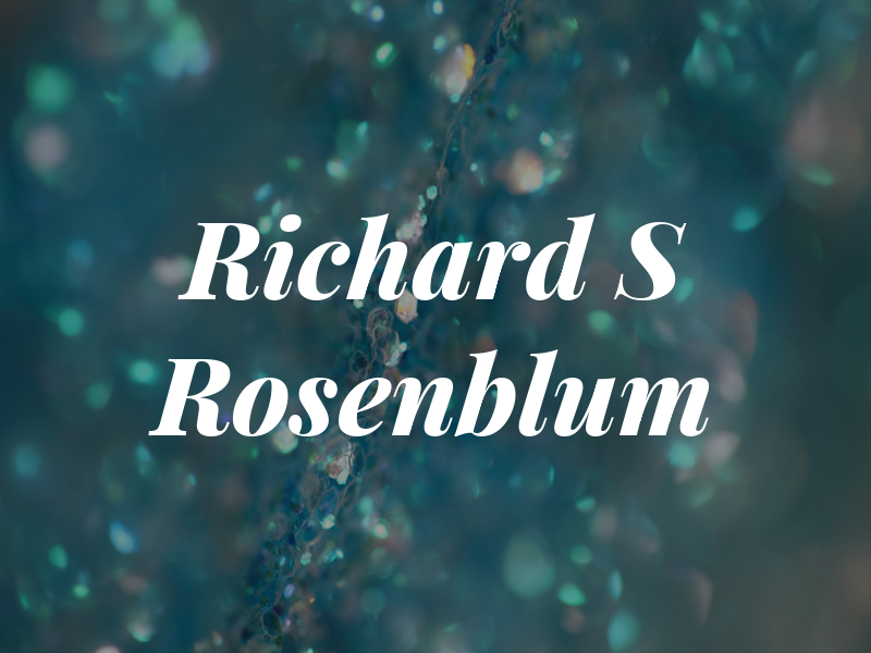 Richard S Rosenblum