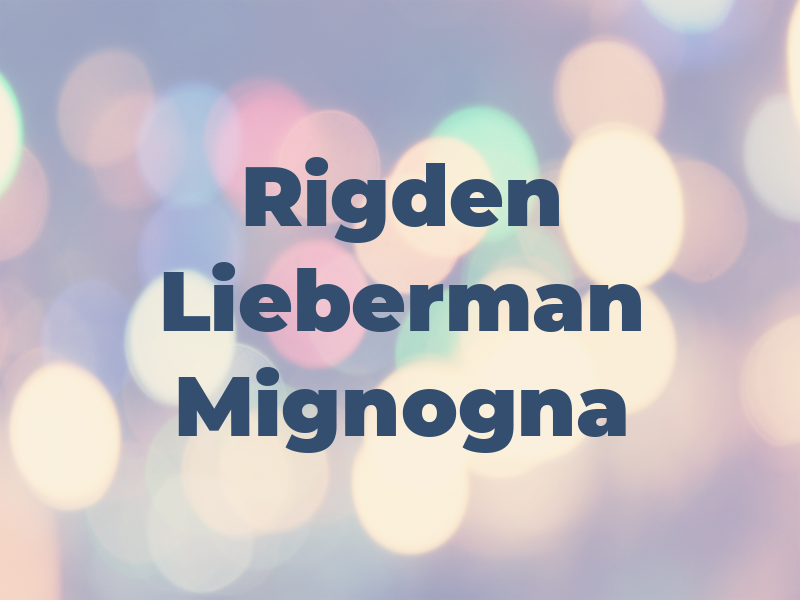 Rigden Lieberman Mignogna