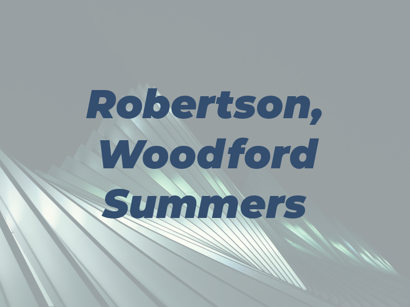 Robertson, Woodford & Summers