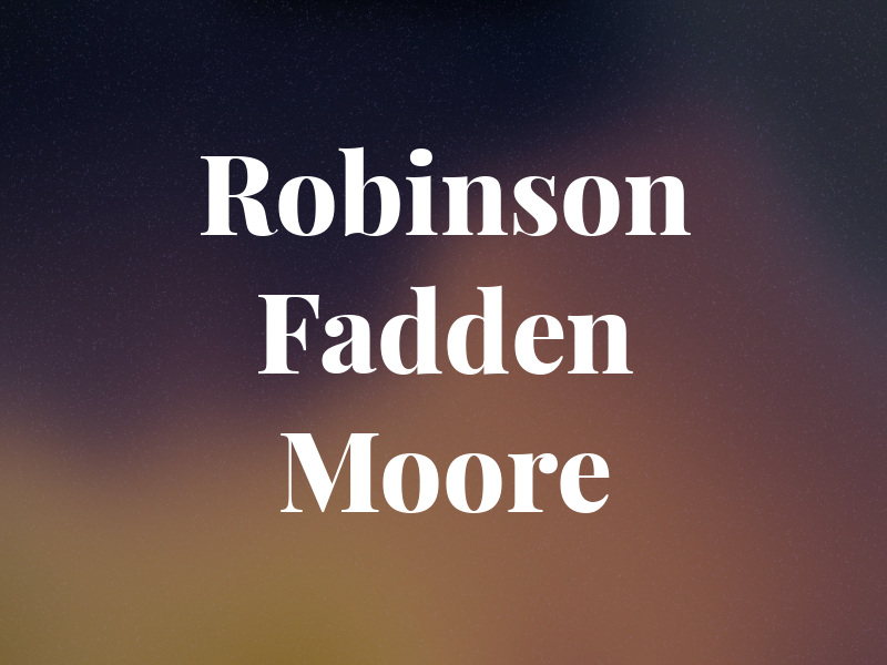 Robinson Mc Fadden & Moore