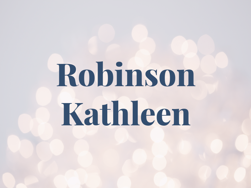 Robinson Kathleen