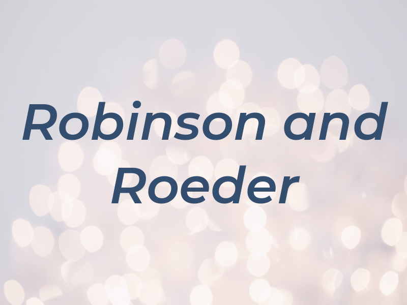 Robinson and Roeder