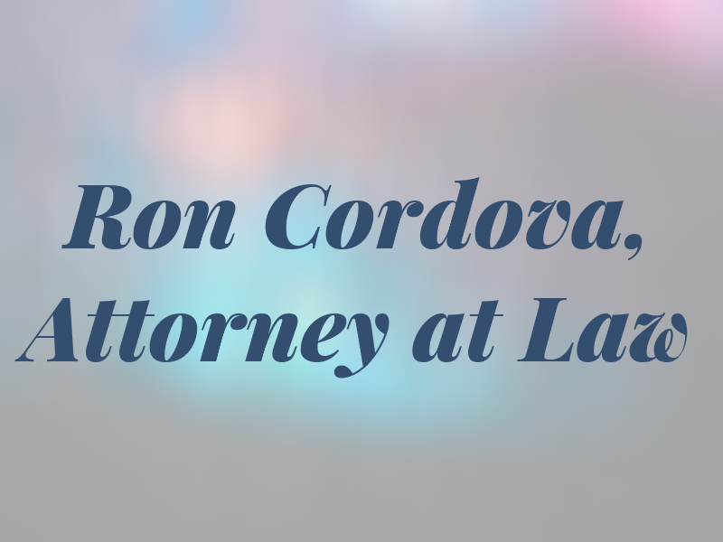 Ron Cordova, Attorney at Law