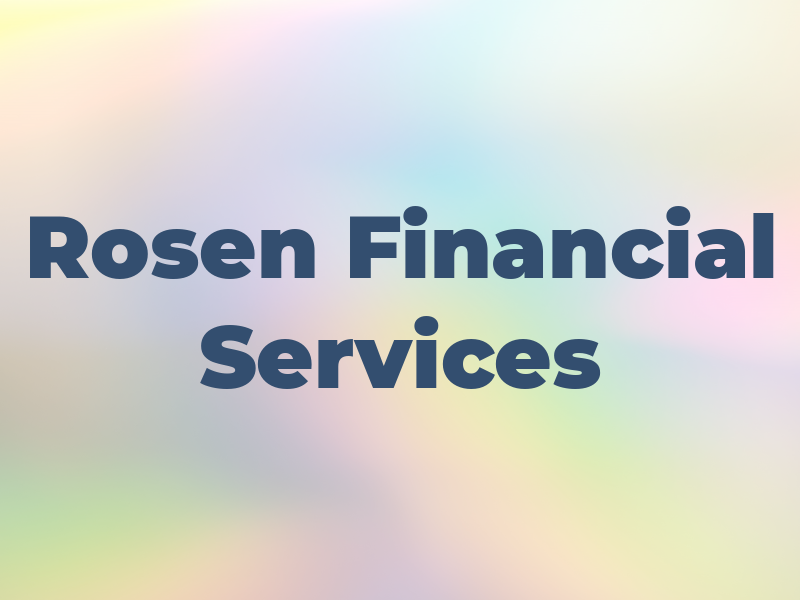 Rosen Financial Services