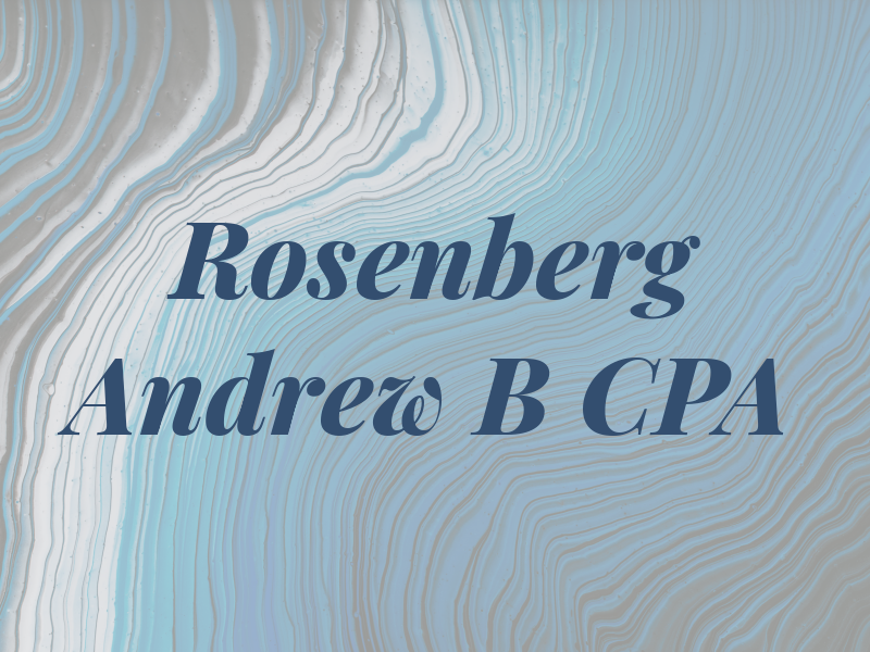 Rosenberg Andrew B CPA