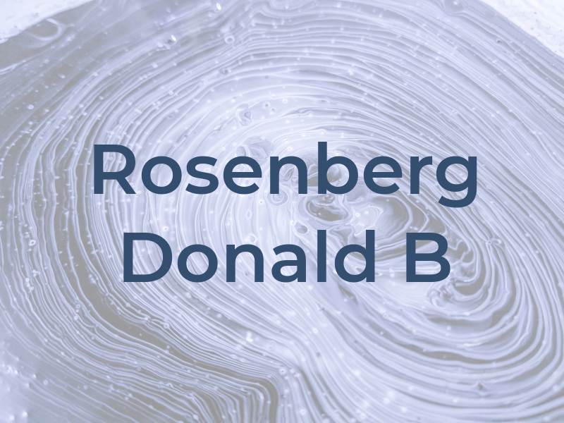 Rosenberg Donald B