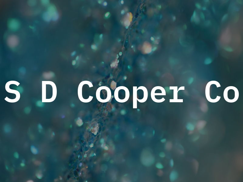 S D Cooper Co