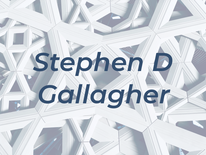 Stephen D Gallagher