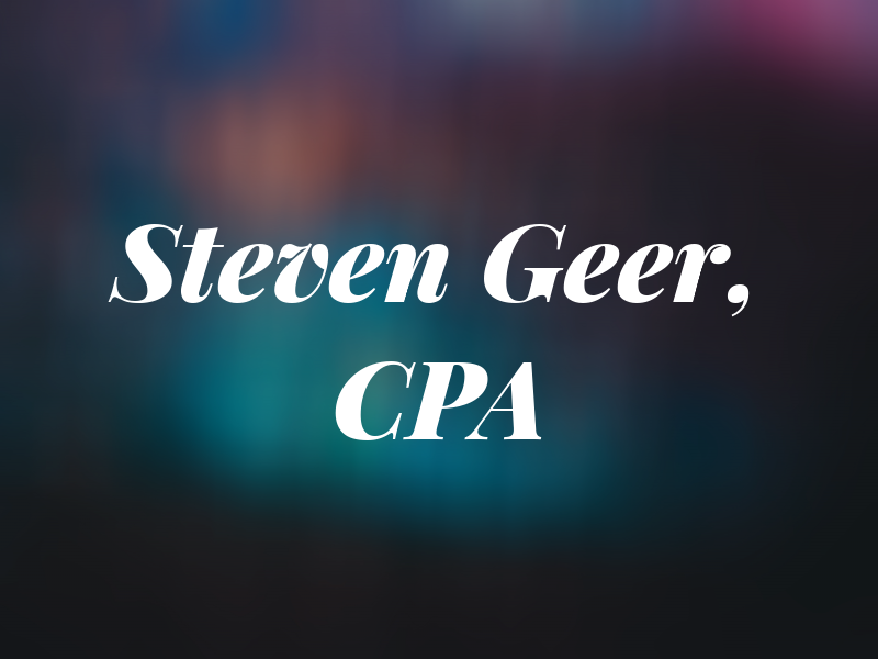 Steven Geer, CPA