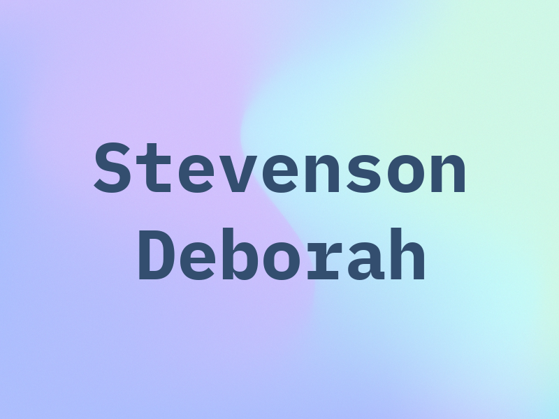 Stevenson Deborah