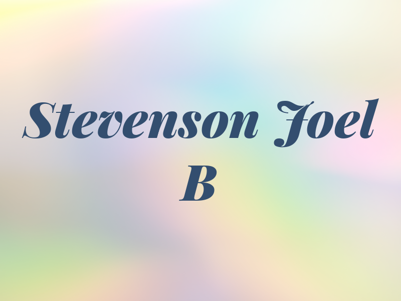 Stevenson Joel B