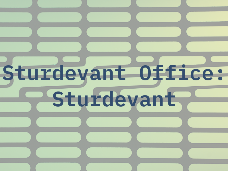 Sturdevant Law Office: Sturdevant Dan