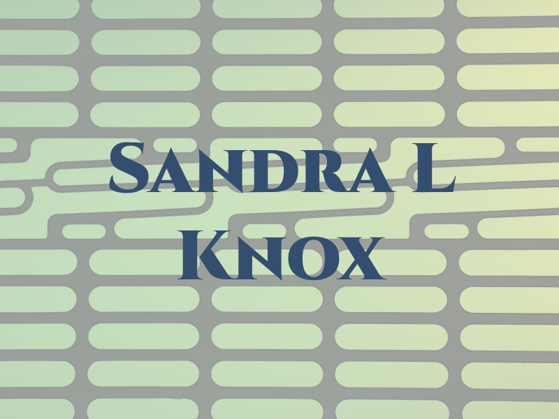 Sandra L Knox