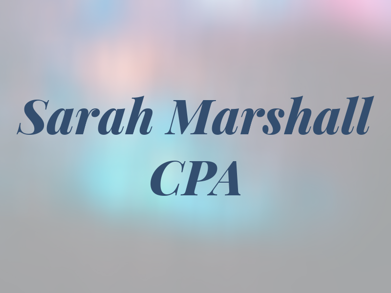 Sarah Marshall CPA