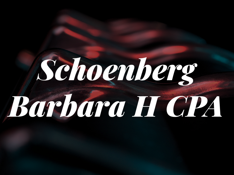 Schoenberg Barbara H CPA