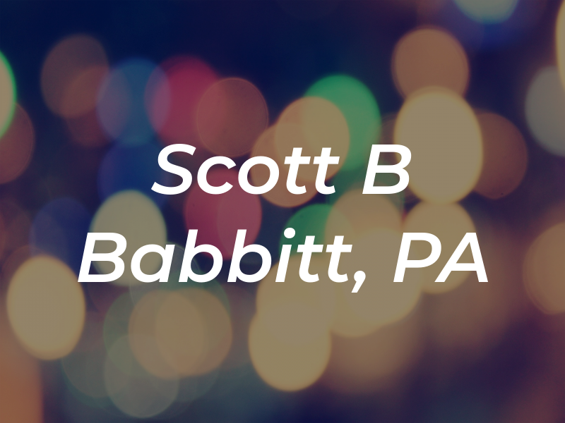 Scott B Babbitt, PA