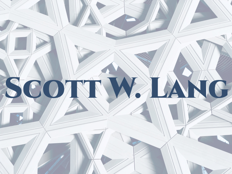 Scott W. Lang