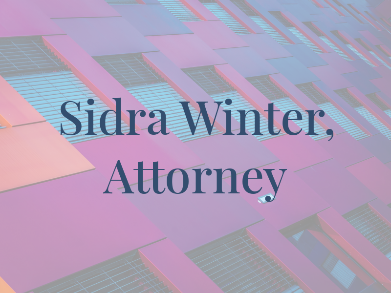 Sidra P. Winter, Attorney At Law