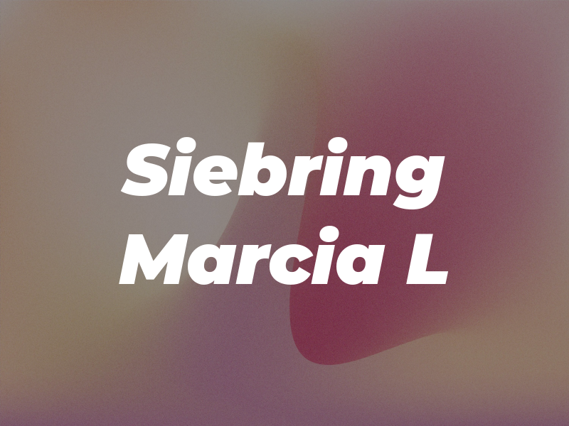 Siebring Marcia L