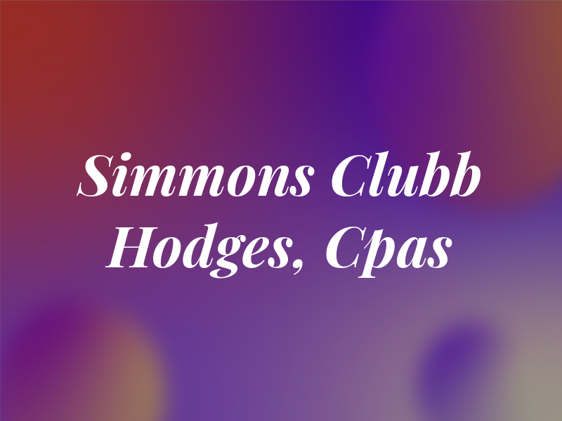 Simmons Clubb & Hodges, Cpas