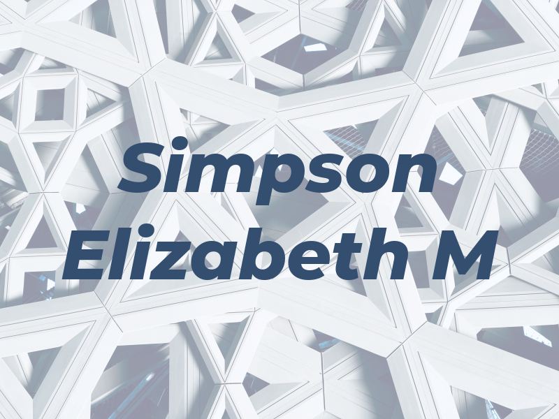 Simpson Elizabeth M