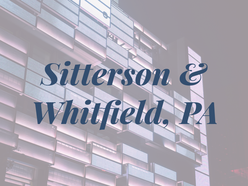 Sitterson & Whitfield, PA