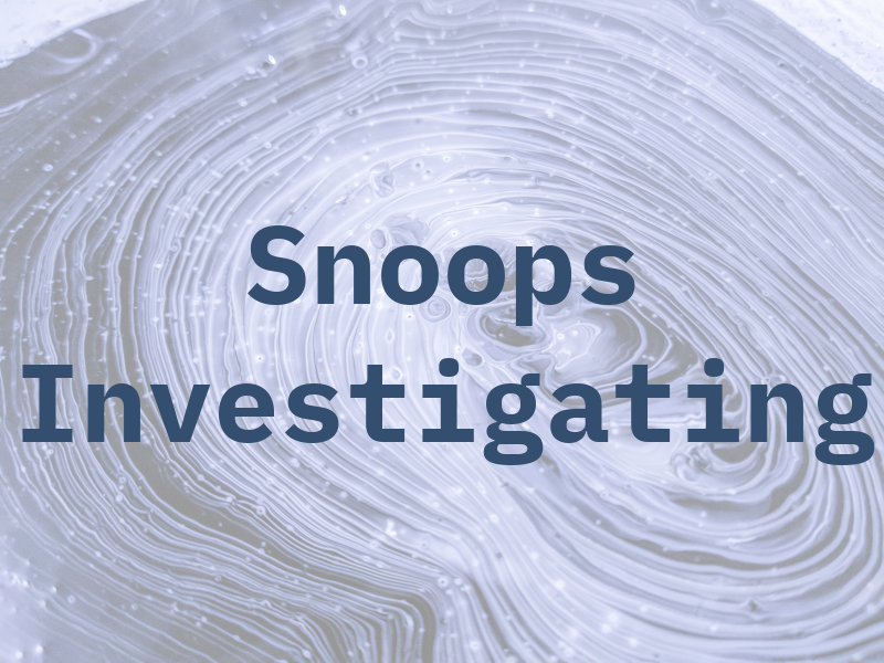 Snoops Investigating