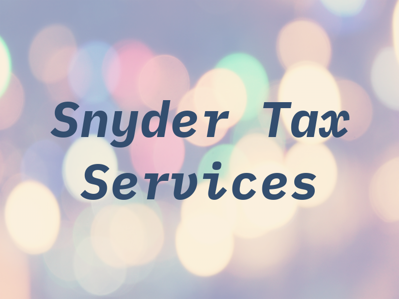 Snyder Tax Services