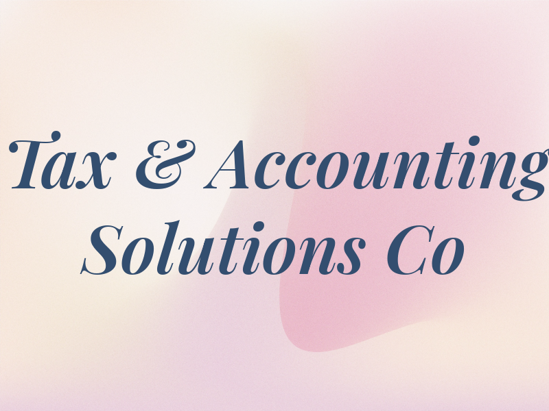 Tax & Accounting Solutions Co