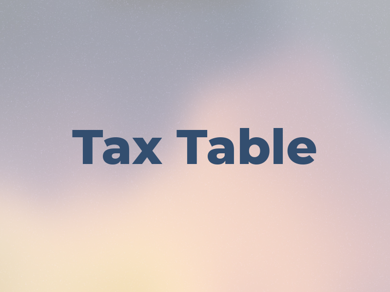 Tax Table