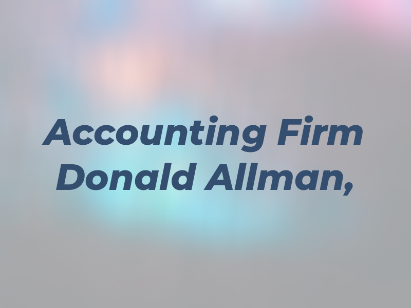 The Accounting Firm of Donald L. Allman, CPA