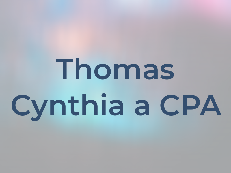 Thomas Cynthia a CPA