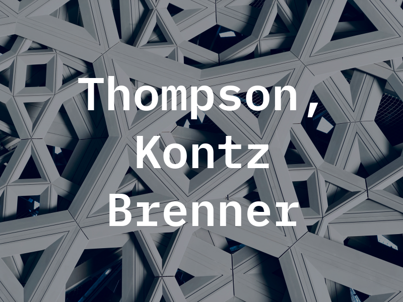 Thompson, Kontz and Brenner