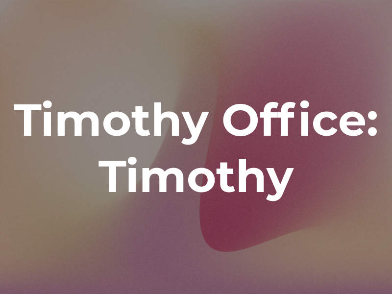 Timothy Dey Law Office: Dey Timothy