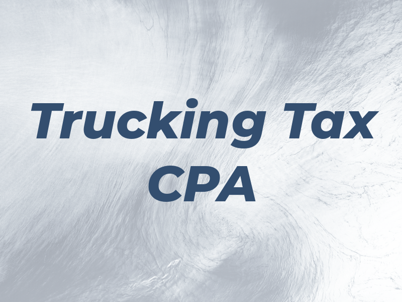 Trucking Tax CPA