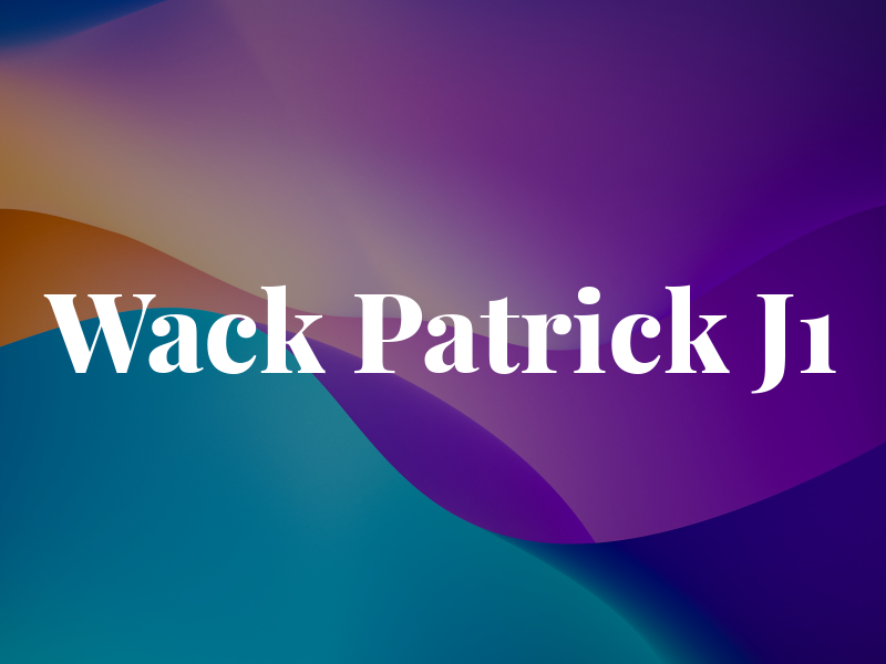 Wack Patrick J1