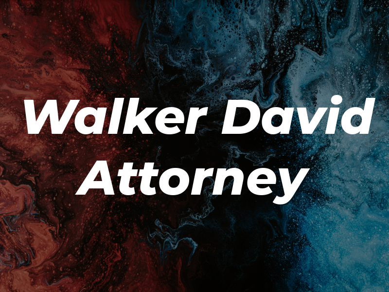 Walker David L Attorney