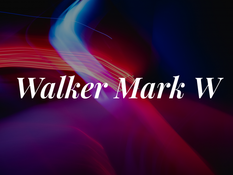 Walker Mark W
