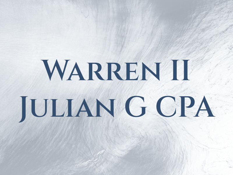 Warren II Julian G CPA