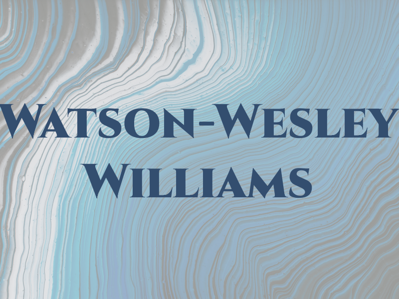 Watson-Wesley Williams