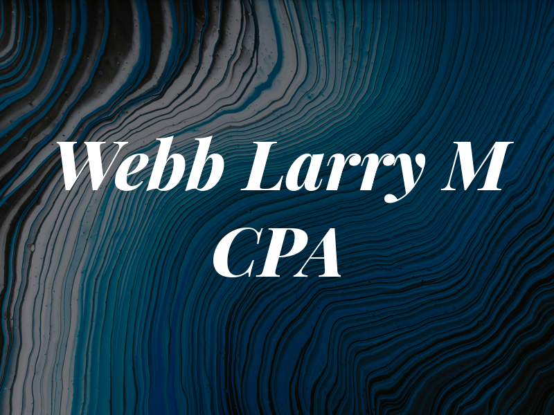 Webb Larry M CPA
