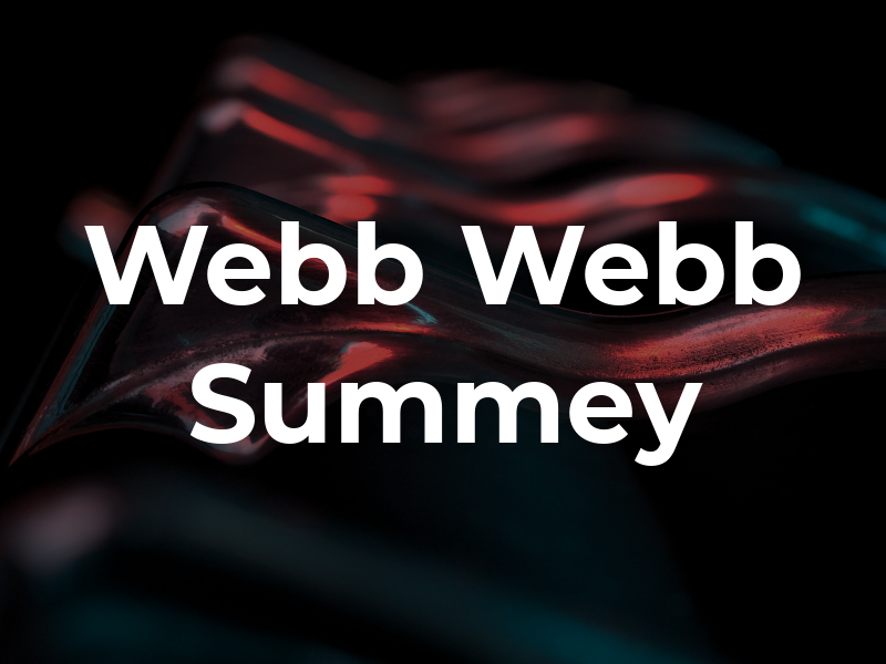 Webb Webb & Summey