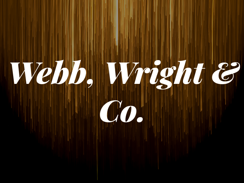 Webb, Wright & Co.