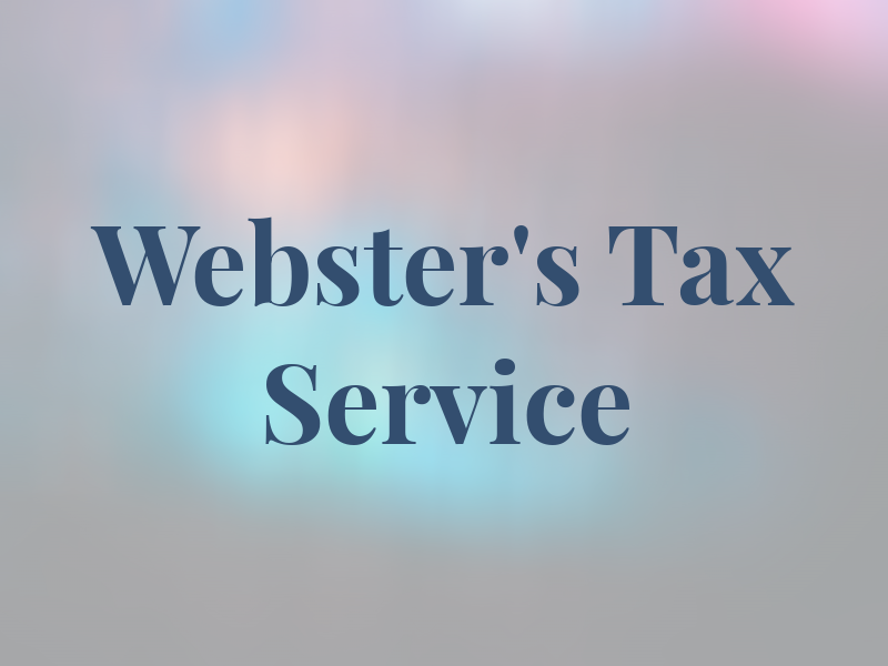 Webster's Tax Service
